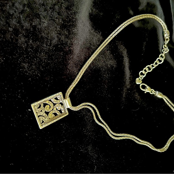 Brighton necklace. Double strand chain. Adjustable length. Like new. - Picture 3 of 3